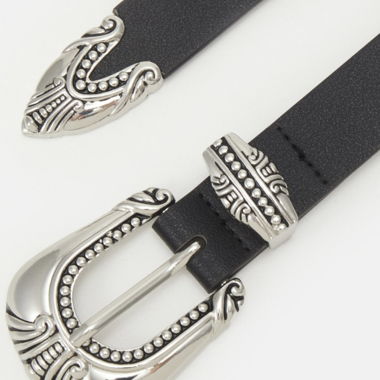 Black cowboy belt