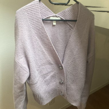 H&M Strickweste in Flieder