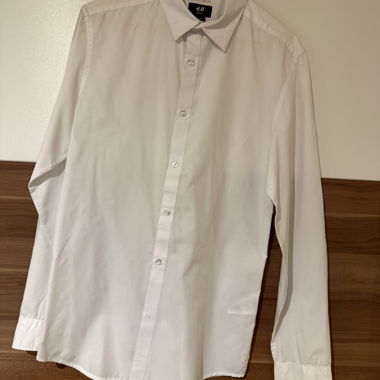 Chemise H&M Easy Iron facile à repasser blanche