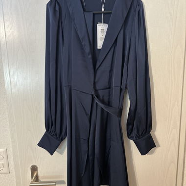 Dark Blue Wrap Dress