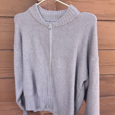 Pull en tricot avec fermeture éclair