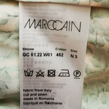 Blusa in seta Marc Cain con stampa di uccelli