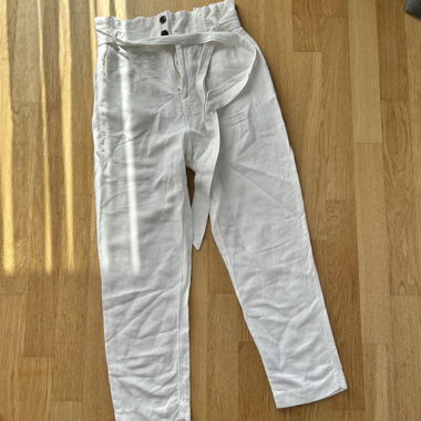 Pantaloni in lino bianchi H&M Taglia 36