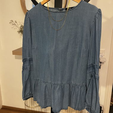 Blue chambray blouse