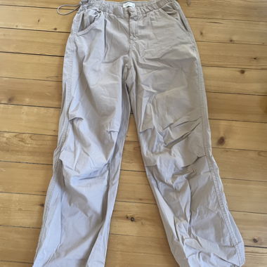Pantalons parachute beiges
