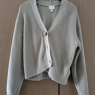 Cardigan in maglia beige