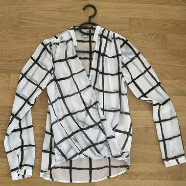 Camicia bianca a quadri H&M 34