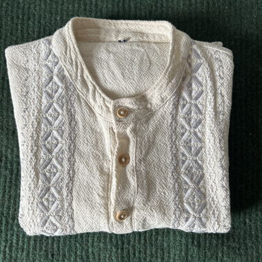 Beige embroidered shirt