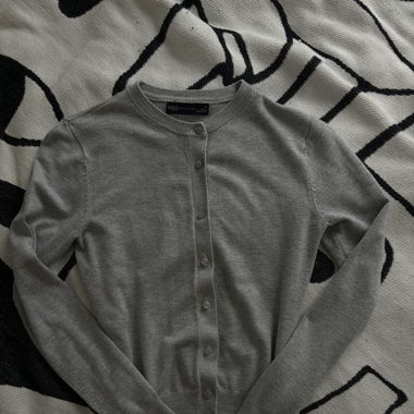 Slim Cardigan - Grau