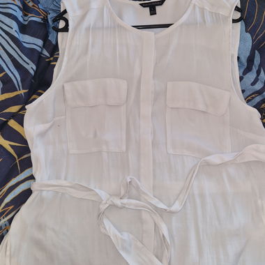 Blusa senza maniche Banana Republic bianca