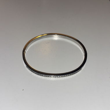Starrer Armreif Silber mit Zirkonia