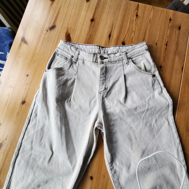 Jeans Barrel in cotone grigio chiaro