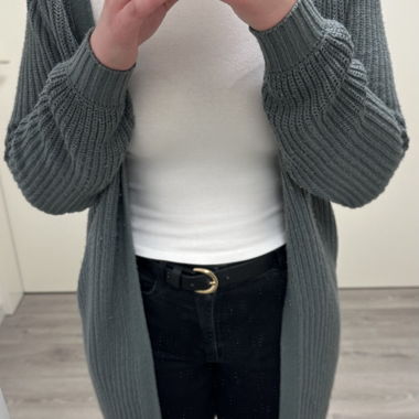 Strick-Cardigan grau