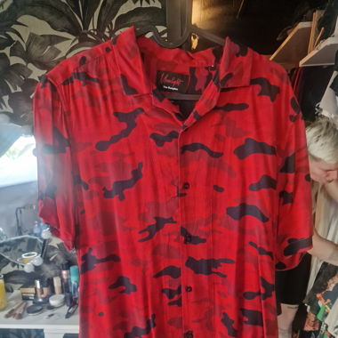 Chemise The Kooples rouge camouflage – T. S