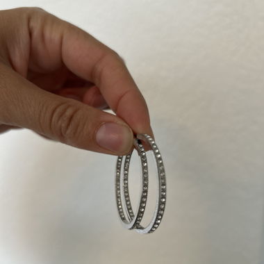 Creoli con strass argento