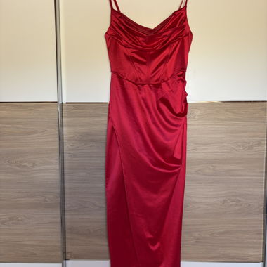 Red Satin Dress
