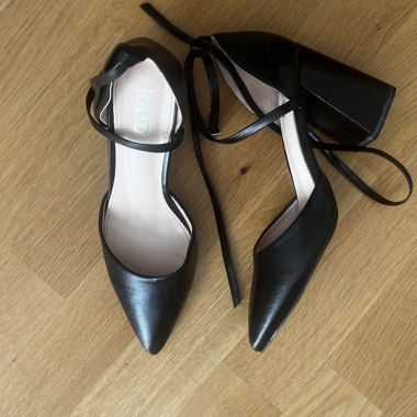Black High Heels with Straps