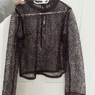 Sequinned blouse from Next in burgundy