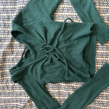 Haut vert crop top