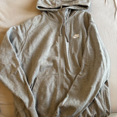 Sweat à capuche zippé Nike gris taille L Tall