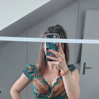 Langes Bohokleid grün