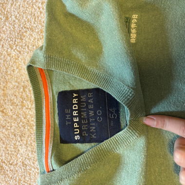 Superdry green knit sweater 