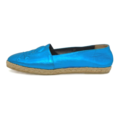 Philipp Plein Skull Espadrille Loafer EU 40 Blau