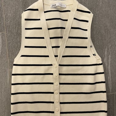 Gilet en maille Zara rayé