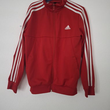 Giacca da tuta adidas rossa bambino 140