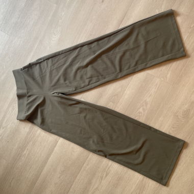 Wide Leg Hose olive/anthrazit
