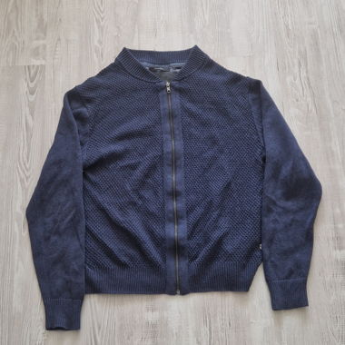 Cardigan en maille bleu foncé