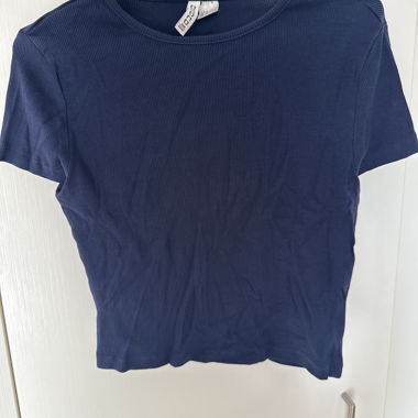 Dark Blue Crop T-Shirt