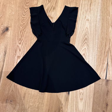 Black Dress with Ruffles