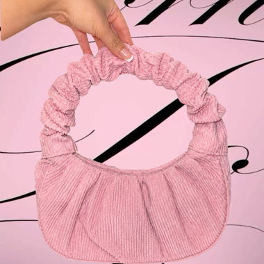 Borsa rosa plissé