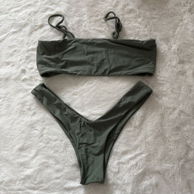 Zaful Olivengrünes Bikini Set