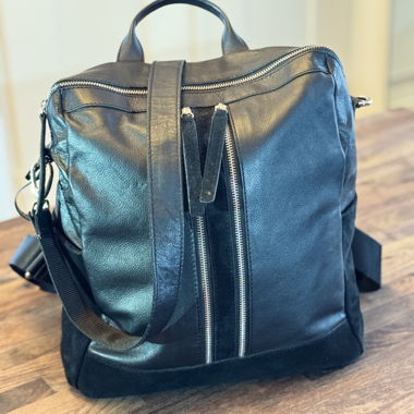 Leather backpack