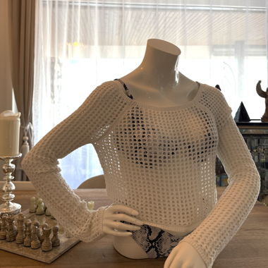 Top lavorato a maglia