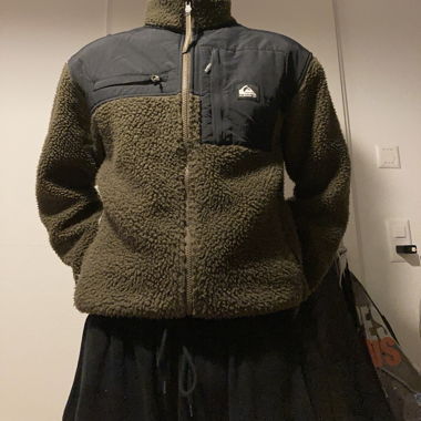 Giacca in pile Quiksilver kaki