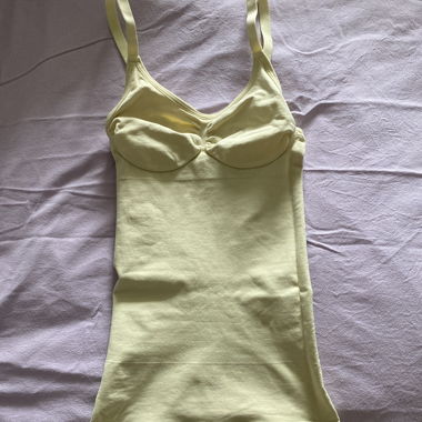 Yellow spaghetti top