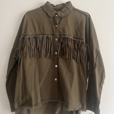 Olivegrüne Jacke im Cowboystyle