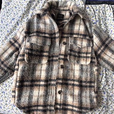 Oversized Checked Jacket