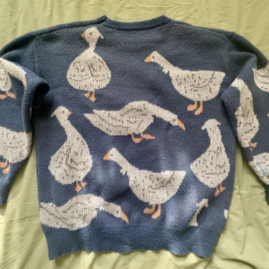 Strickpullover mit Gänsemuster