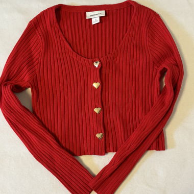 Monki Red Cardigan / Strickjäcken