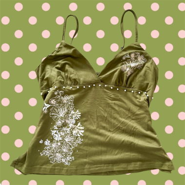 Haut vintage olive