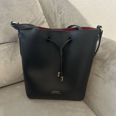 Lauren Ralph Lauren Bucket Bag schwarz