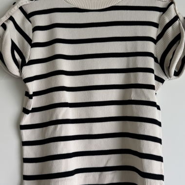 Cotton Striped Knit Shirt Massimo Dutti