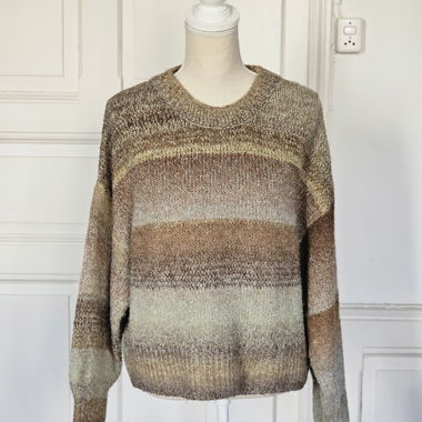 Pullover Warm Gestreift 