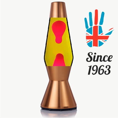 Mathmos Astro Lava Lampe Kupfer Gelb/Rot