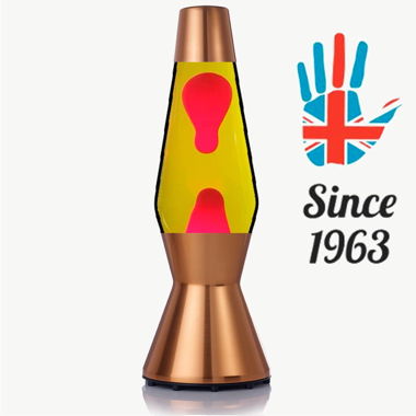 Mathmos Astro Lava Lampe Kupfer Gelb/Rot