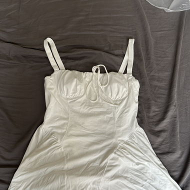 White Dress with Built-in Shorts